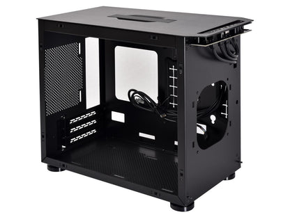 LIAN LI TU150 Aluminum Tempered Glass ITX Case - Black Color - TU150WX
