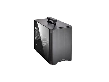 LIAN LI TU150 Aluminum Tempered Glass ITX Case - Black Color - TU150WX