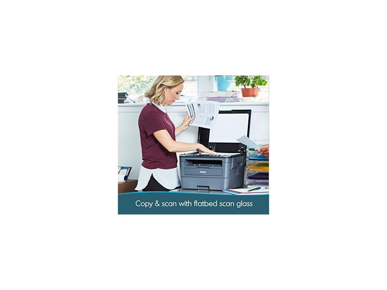Brother Compact Monochrome Laser Printer, HLL2390DW, Convenient Flatbed Copy & Scan, Wireless Printing, Duplex Two-Sided Printing, Amazon Dash Replenishment Enabled