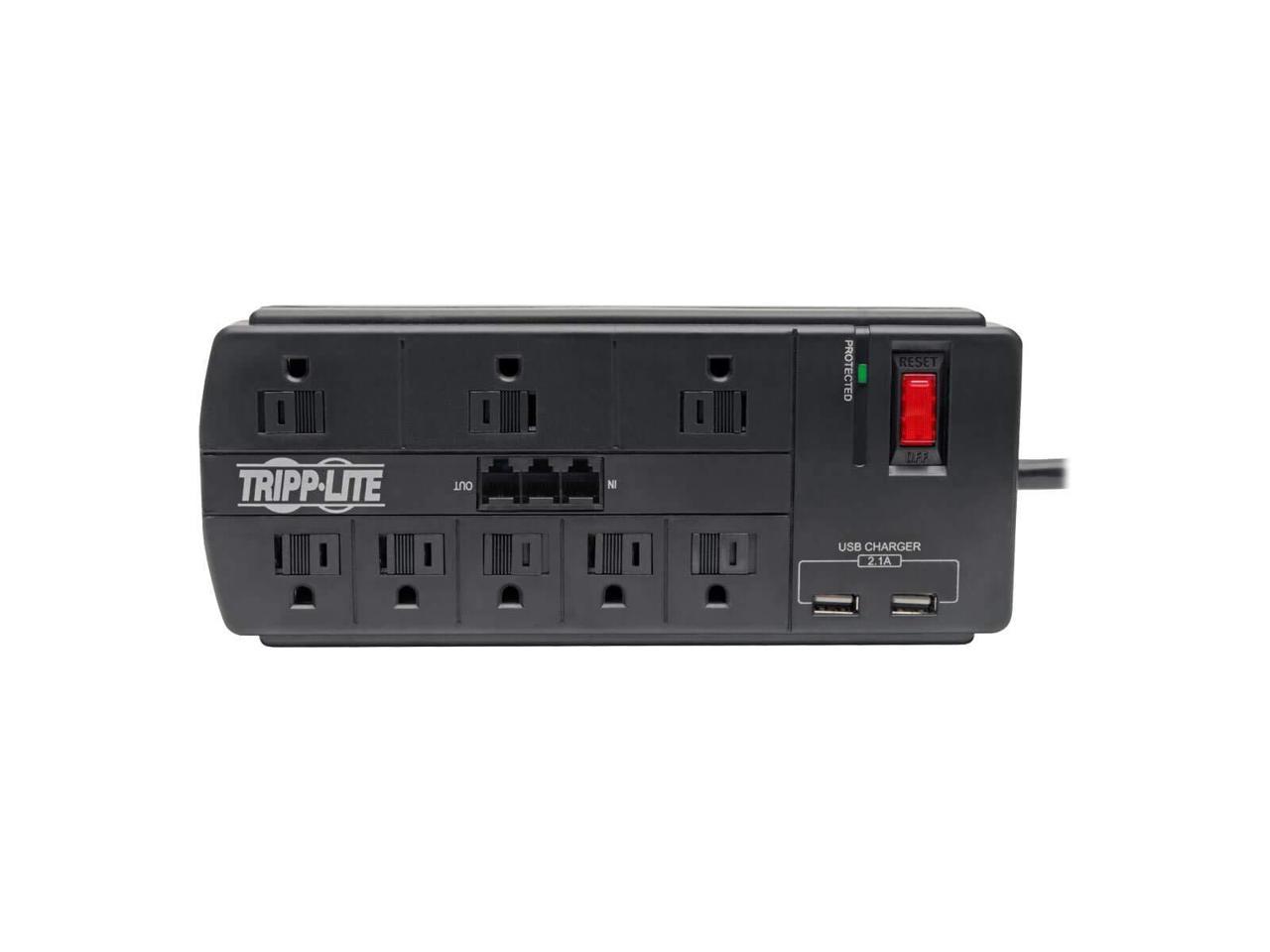 TRIPP LITE TLP88TUSBB 8.0 Feet 8 Outlets 1200 Joules Surge Protector