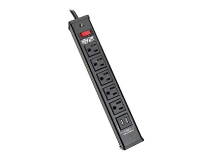 TRIPP LITE TLM526USBB 6.0 Feet 5 Outlets 450 Joules Surge Protector