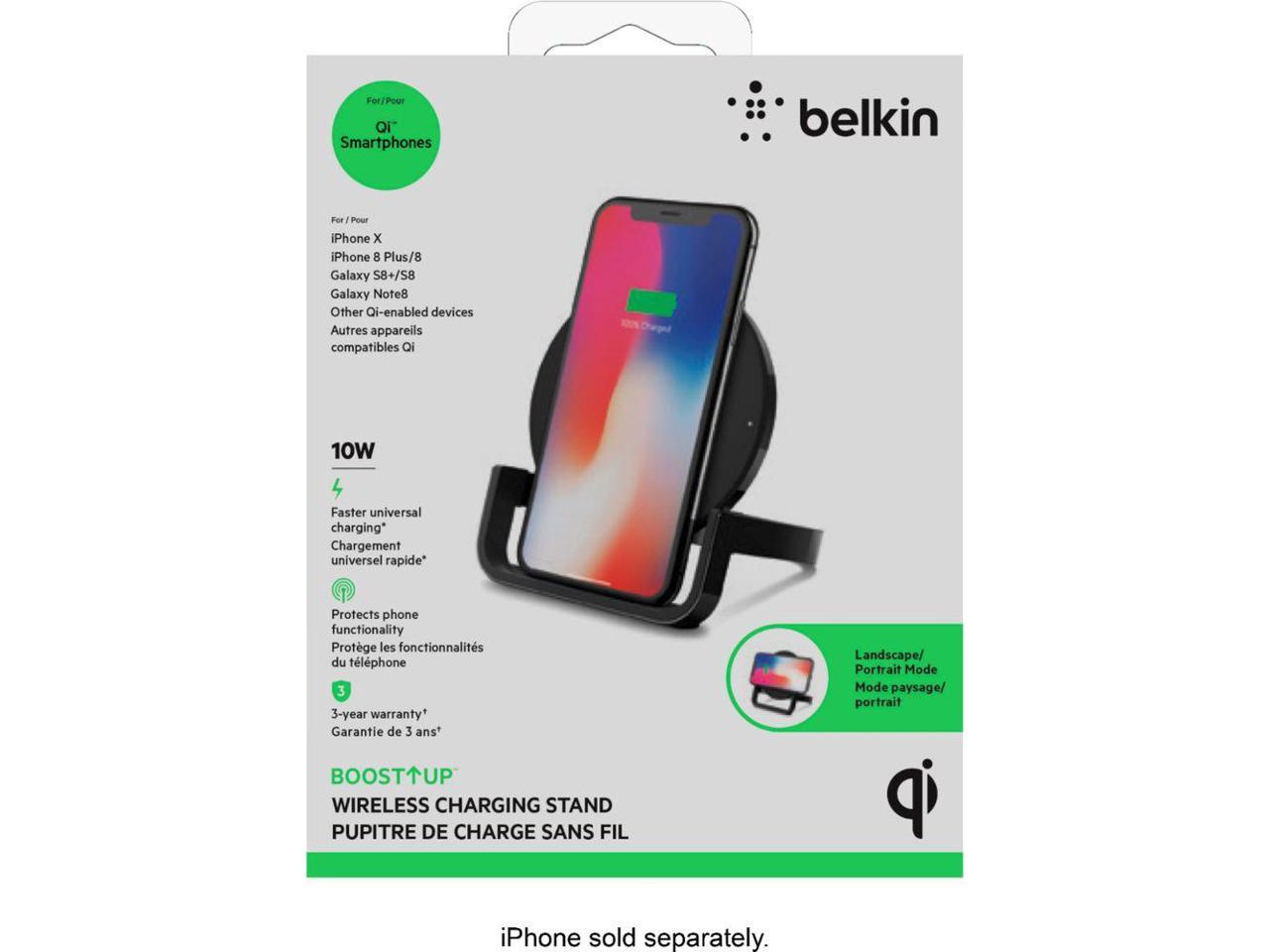 Belkin BOOST UP Wireless Charging Stand 10W for QI-Enabled Devices F7U052DQBLK