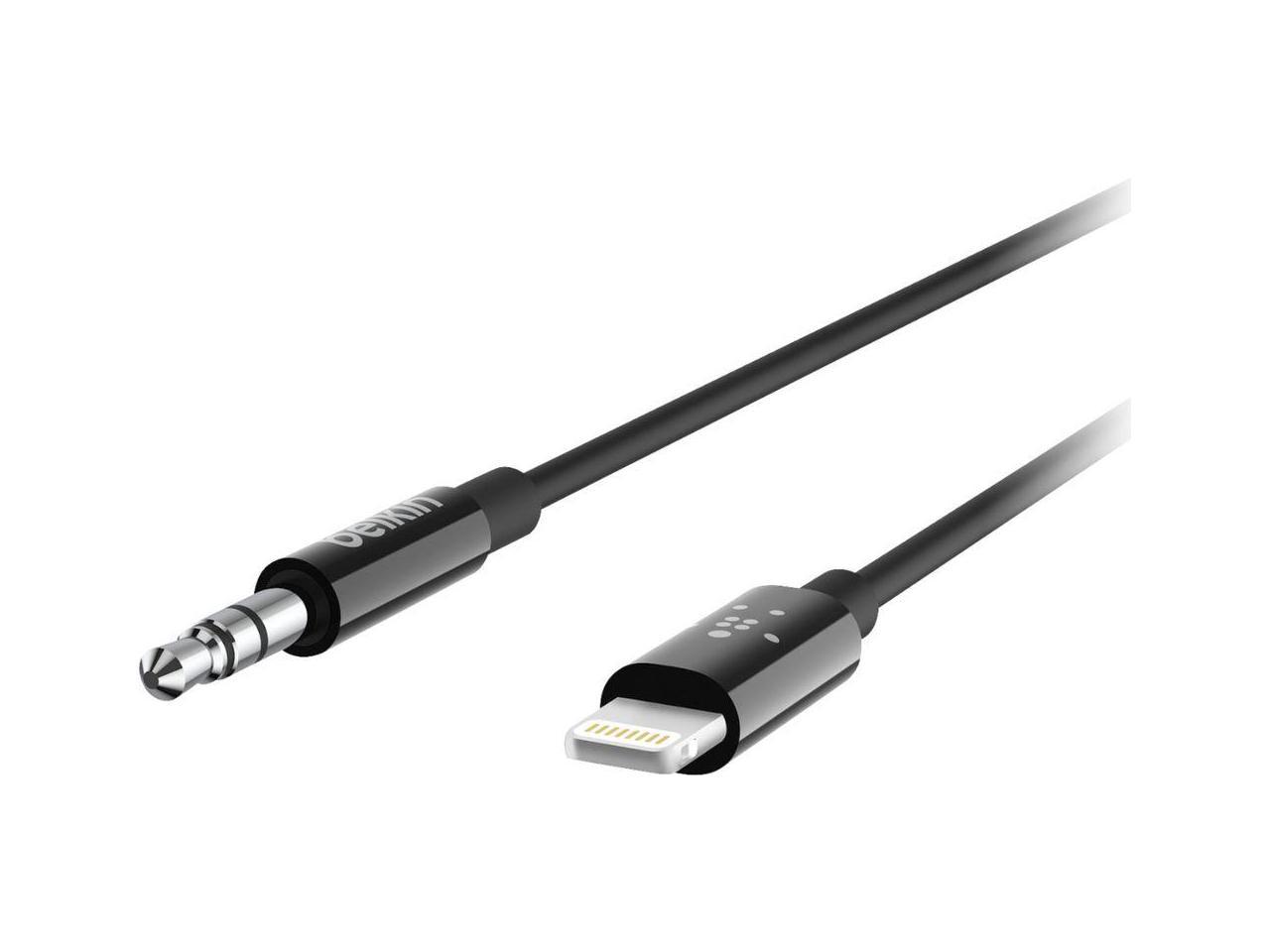 Belkin - 3' Lightning-to-3.5mm Audio Cable - Black
