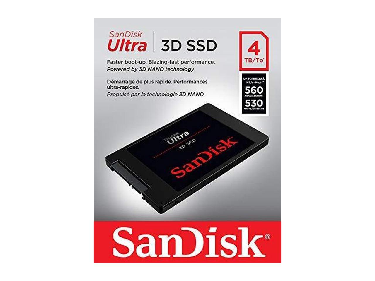 SanDisk Ultra 3D SATA III 2.5" 4TB Internal Solid State Drive #SDSSDH3-4T00-G25