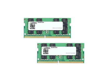 mushkin essentials - ddr4 laptop dram - 64gb (2x32gb) sodimm memory kit - 3200mhz (pc4-25600) cl-22 - 260-pin 1.2v notebook ram