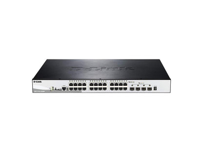 D-Link DGS-1510-28XMP Systems 28-Port Gigabit SmartPro Stackable PoE/PoE+ Switch Including 4 10GbE SFP+ Ports