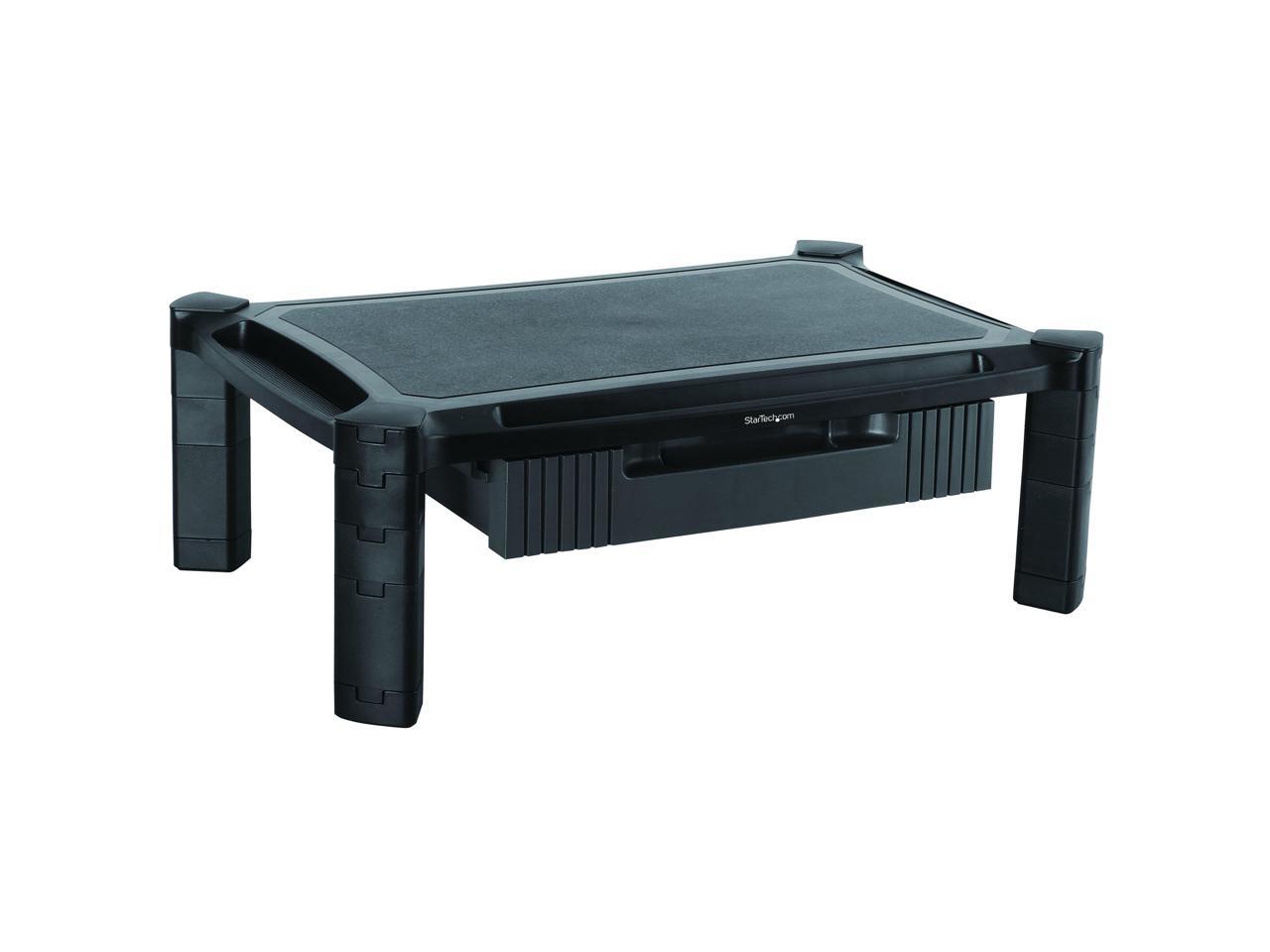 StarTech MONSTADJDL Adjustable Monitor Riser - Large - Drawer - Monitors up to 32" - Adjustable Height - Desk Monitor Stand
