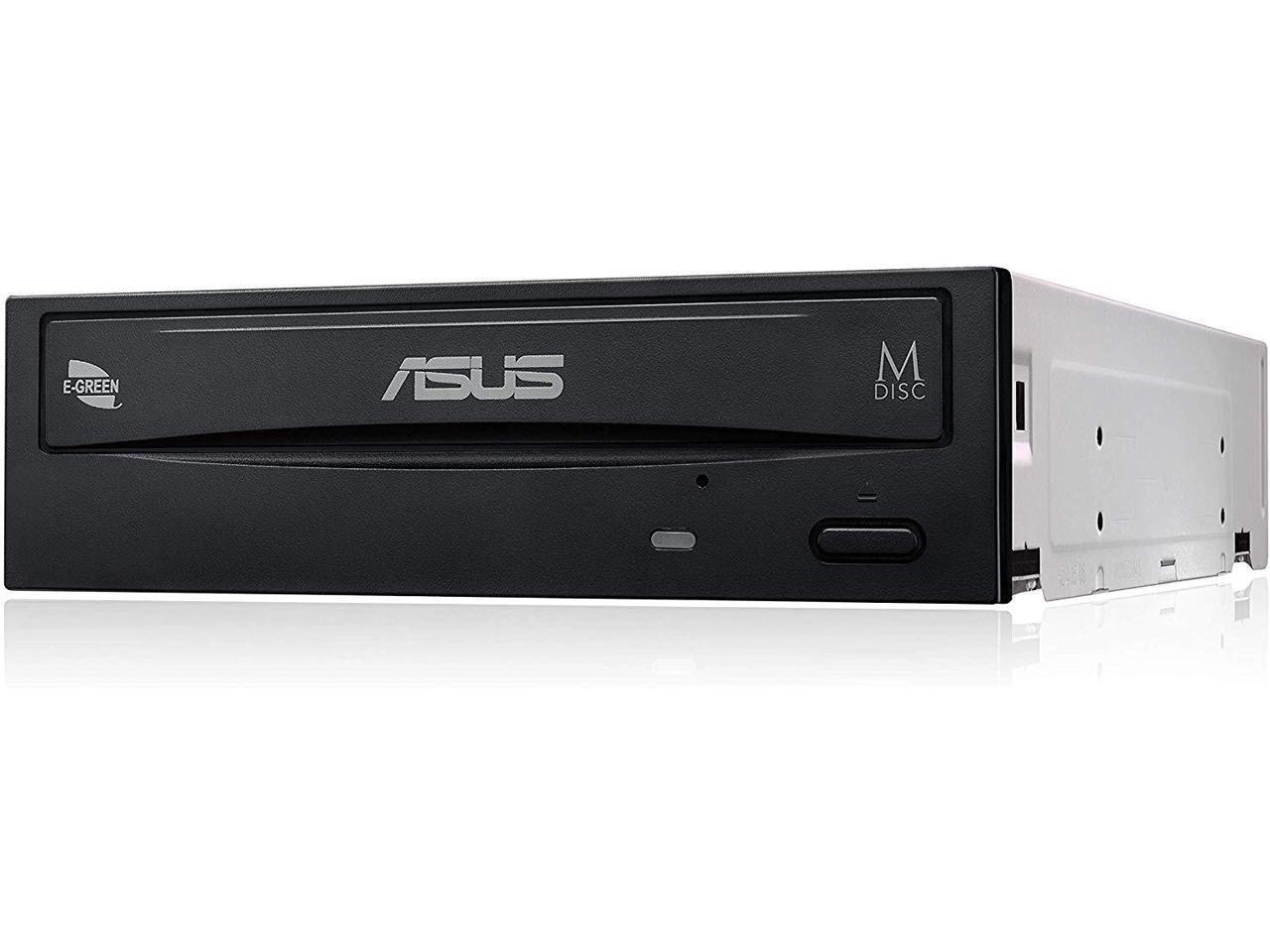 ASUS CD/DVD Burner 24X DVD+R 8X DVD+RW 8X DVD+R DL 24X DVD-R 6X DVD-RW 16X DVD-ROM 48X CD-R 24X CD-RW 48X CD-ROM Black SATA Model DRW-24D5MT (90DD01Y0-B20010)
