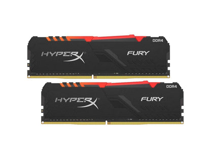 HyperX FURY RGB - DDR4 - 32 GB: 2 x 16 GB - DIMM 288-pin - 3600 MHz / PC4-28800 - CL17 - 1.35 V - unbuffered - non-ECC -