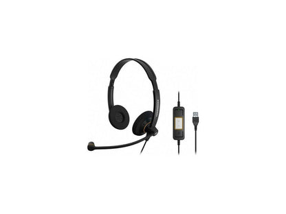 Sennheiser Black SC60USBML USB Connector Stereo UC Headset for Lync