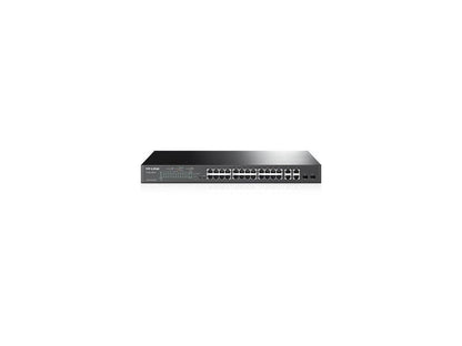 TP-LINK T1500-28PCT (TL-SL2428P) 24-Port 10/100Mbps + 4-Port Gigabit Smart PoE+ Switch
