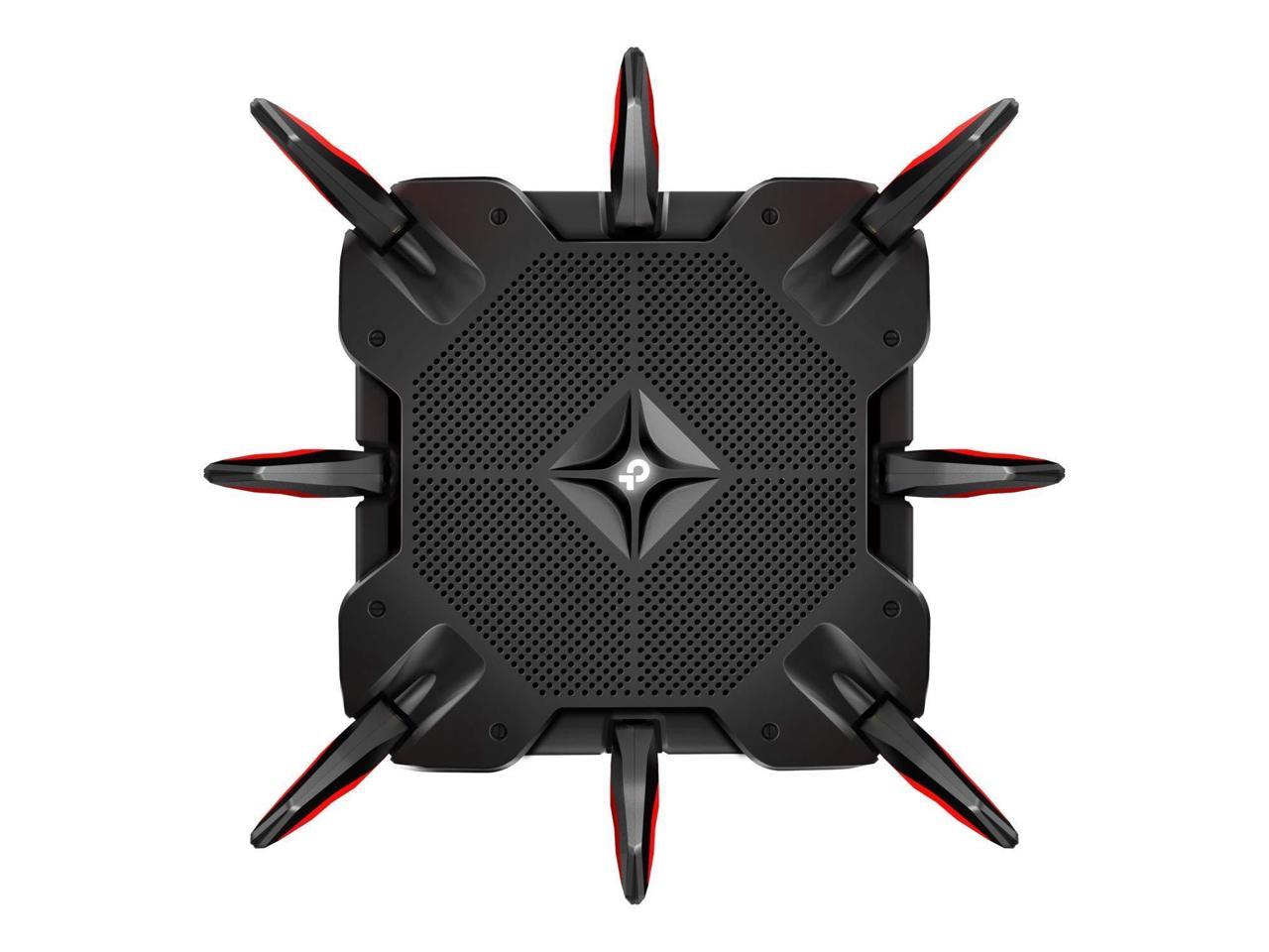 TP-Link AC5400 Tri Band Gaming Router – MU-MIMO, 1.8GHz Quad-Core 64-bit CPU, Game First Priority, Link Aggregation, 16GB Storage, Airtime Fairness, Secured Wifi, Works with Alexa (Archer C5400X)