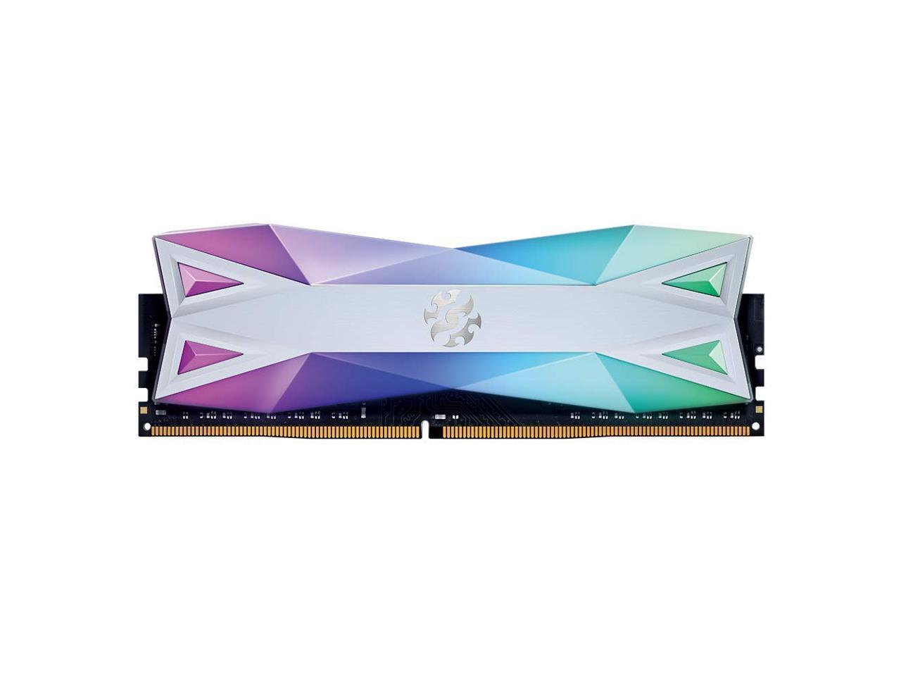XPG DDR4 D60G RGB 16GB (2x8GB) 3000MHz PC4-24000 U-DIMM CL16 Desktop Memory White (AX4U300038G16A-DW60)