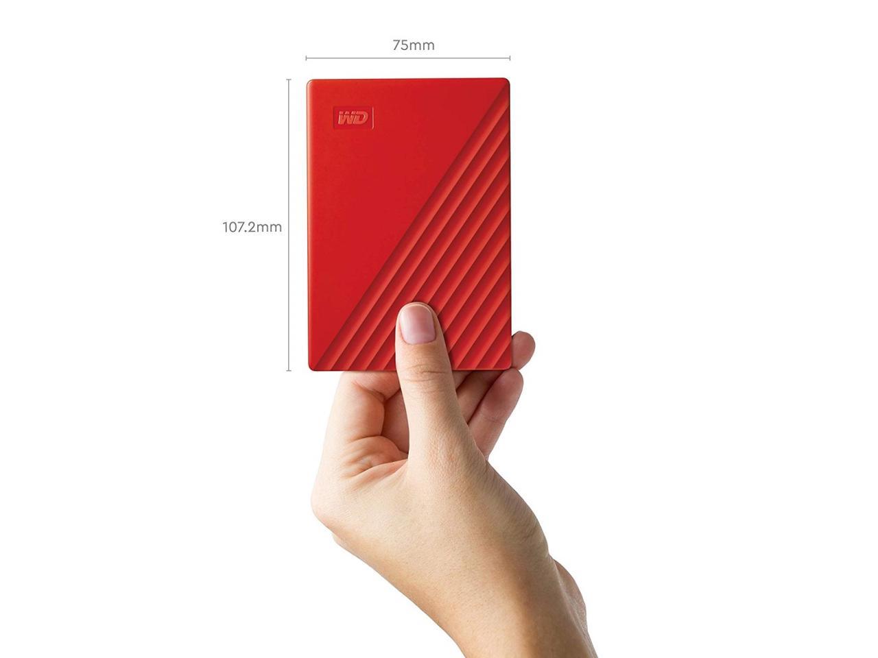 WD 1TB My Passport Portable Storage USB 3.2 Gen 1 - Red - WDBYVG0010BRD-WESN