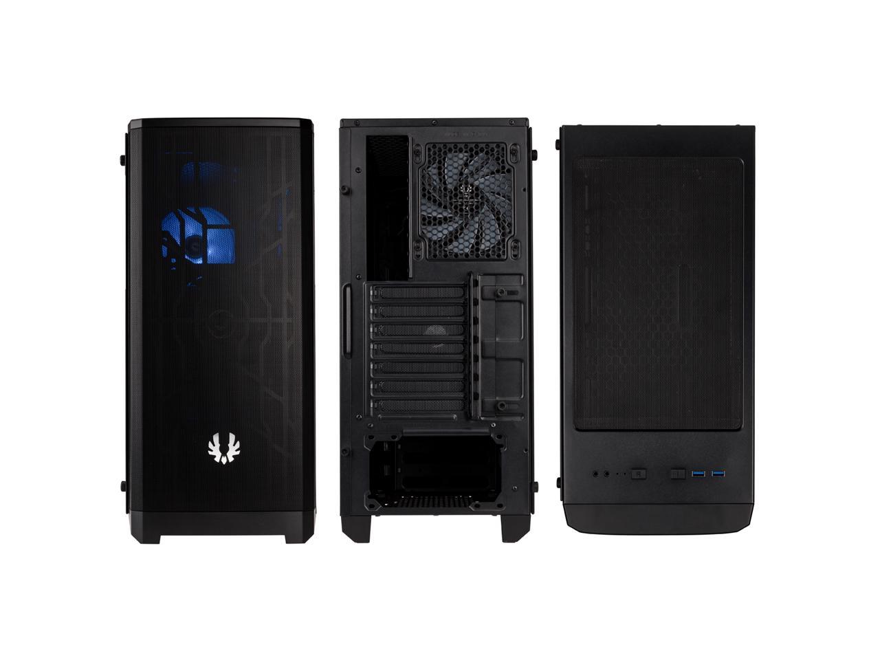 BitFenix Nova MESH TG Case Black, Mesh Front Panel, Tempered Glass Side Panel, E-ATX up to 272mm /ATX/Micro ATX/Mini ITX Form Factor, BFC-NVM-300-KKGSK-RP