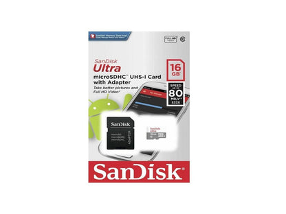 SanDisk Ultra 16 GB Class 10/UHS-I microSDHC SDSQUNC016GAN6IA