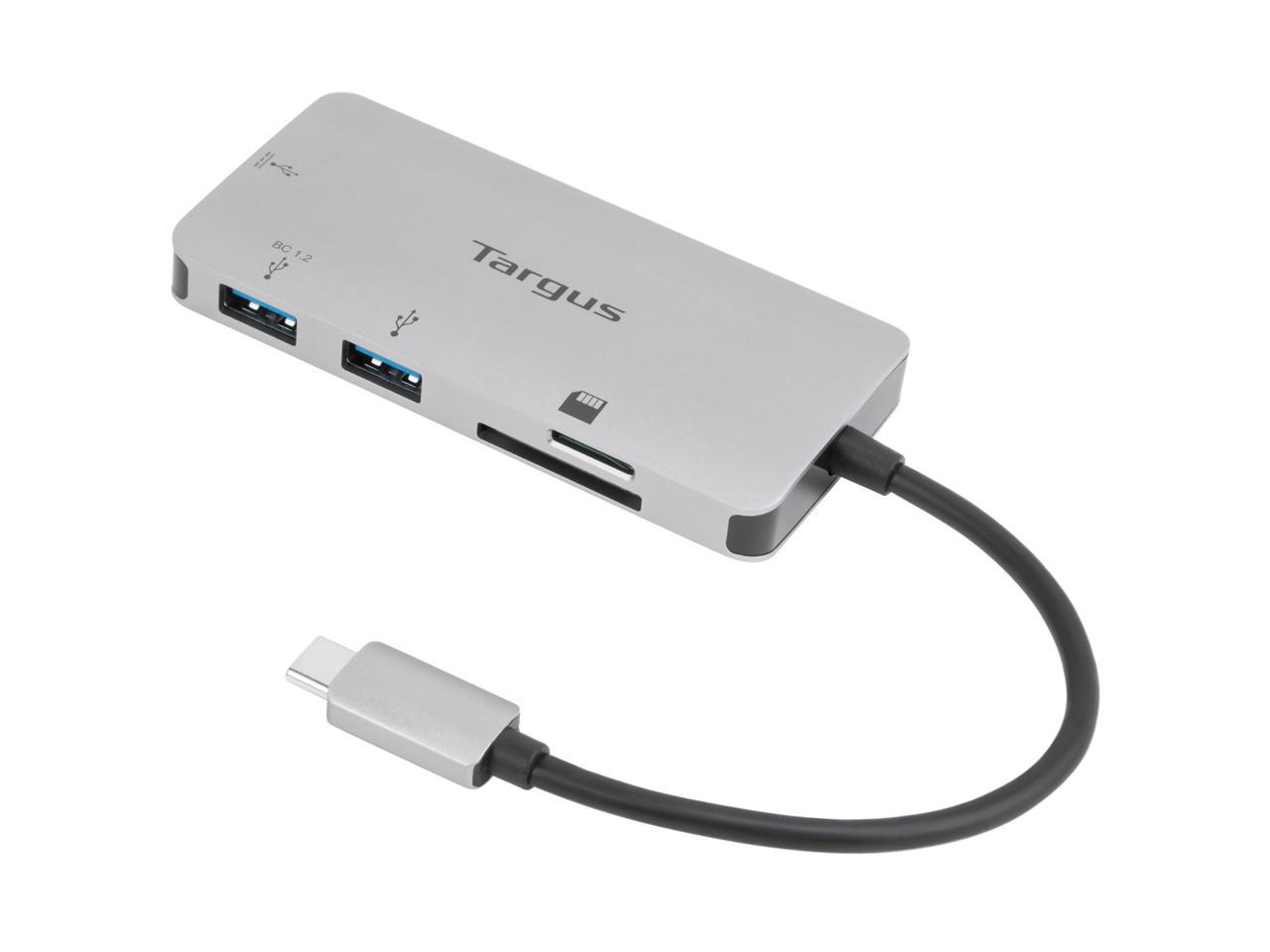 Targus Usb-C Multi-Port Hub With Card Reader And 100W Pd Pass-Thru