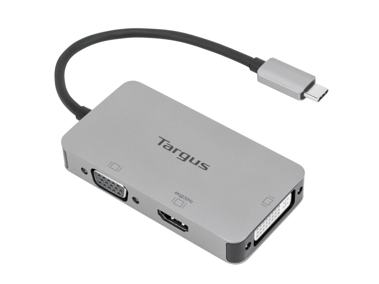 Targus Usb-C Single Video Adapter With 4K Hdmi/Dvi/ Vga
