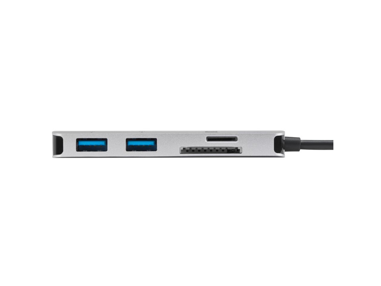 Targus Usb-C Multi-Port Hub With Card Reader And 100W Pd Pass-Thru
