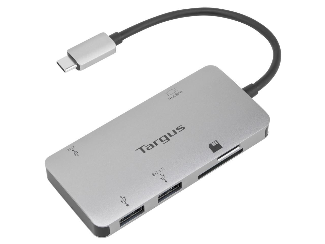 Targus USB-C Multi-Port Single Video Adapter and Card Reader with 100W PD Pass-Thru - ACA953USZ