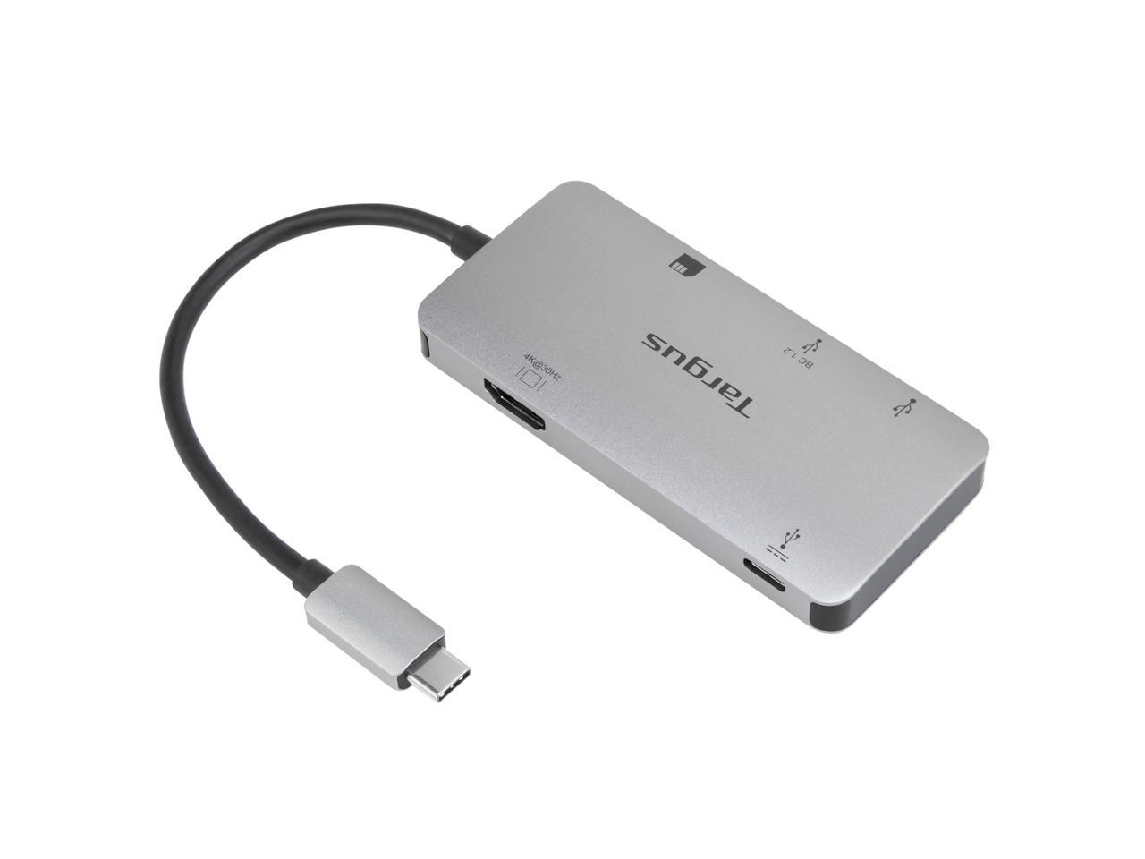 Targus USB-C Multi-Port Single Video Adapter and Card Reader with 100W PD Pass-Thru - ACA953USZ
