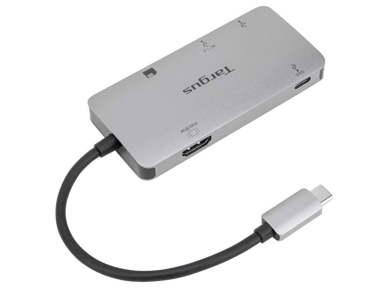 Targus USB-C Multi-Port Single Video Adapter and Card Reader with 100W PD Pass-Thru - ACA953USZ