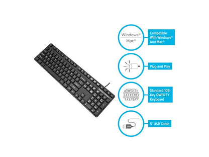 Targus USB Wired Keyboard - AKB30US