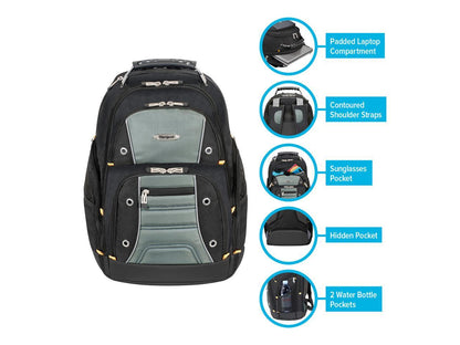 Targus 17" Drifter II Laptop Backpack (Black/Gray) - TSB239US
