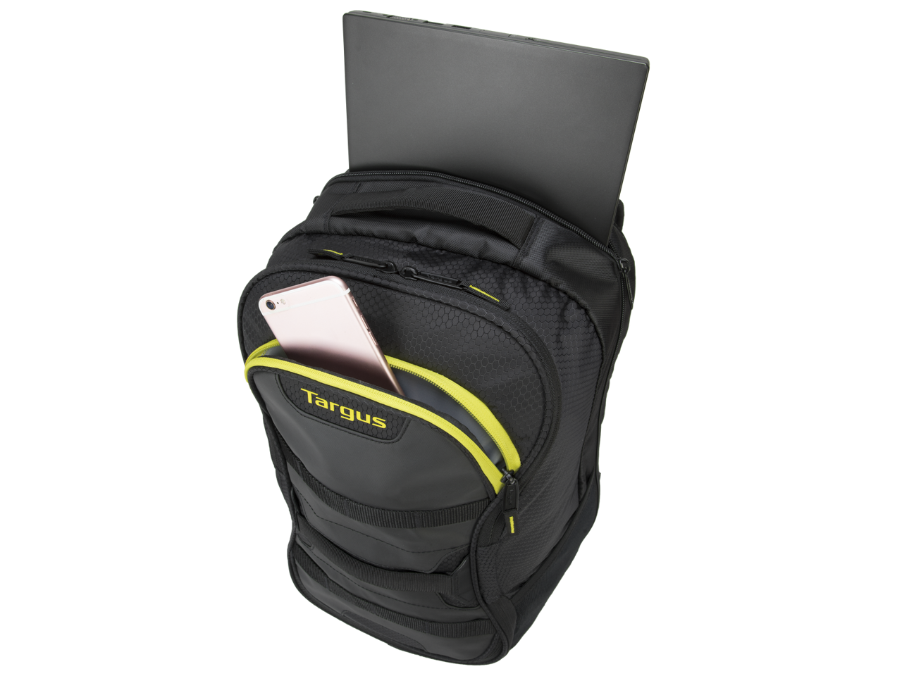 Targus 15.6" Targus Work + Play Fitness Backpack (Black/Yellow) - TSB944US