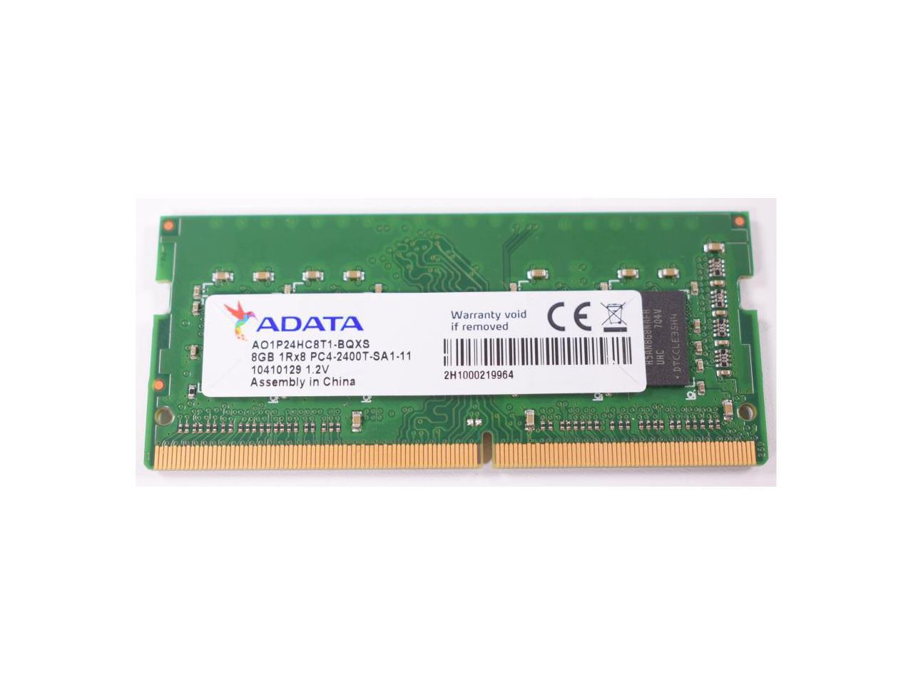 AO1P24HC8T1-BQXS Adata 8gb Pc4-2400t 2400mhz Memory