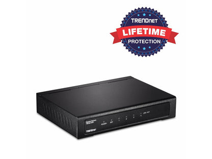 TRENDnet 4-Port Gigabit Switch with SFP Slot. Limited Life Time Warranty