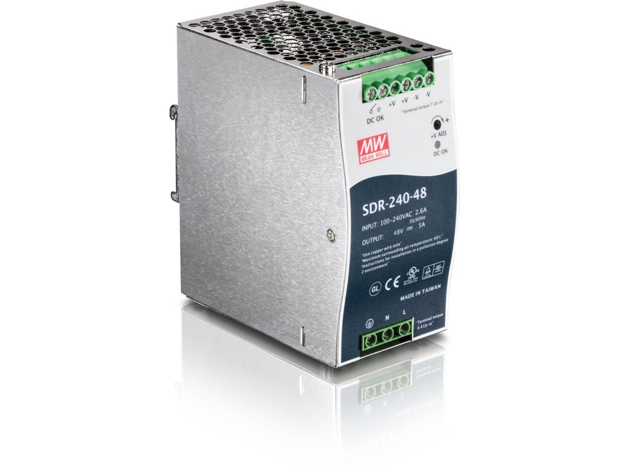 TRENDnet TI-S24048 DIN Rail 48V 240W Power Supply for TI-PG80