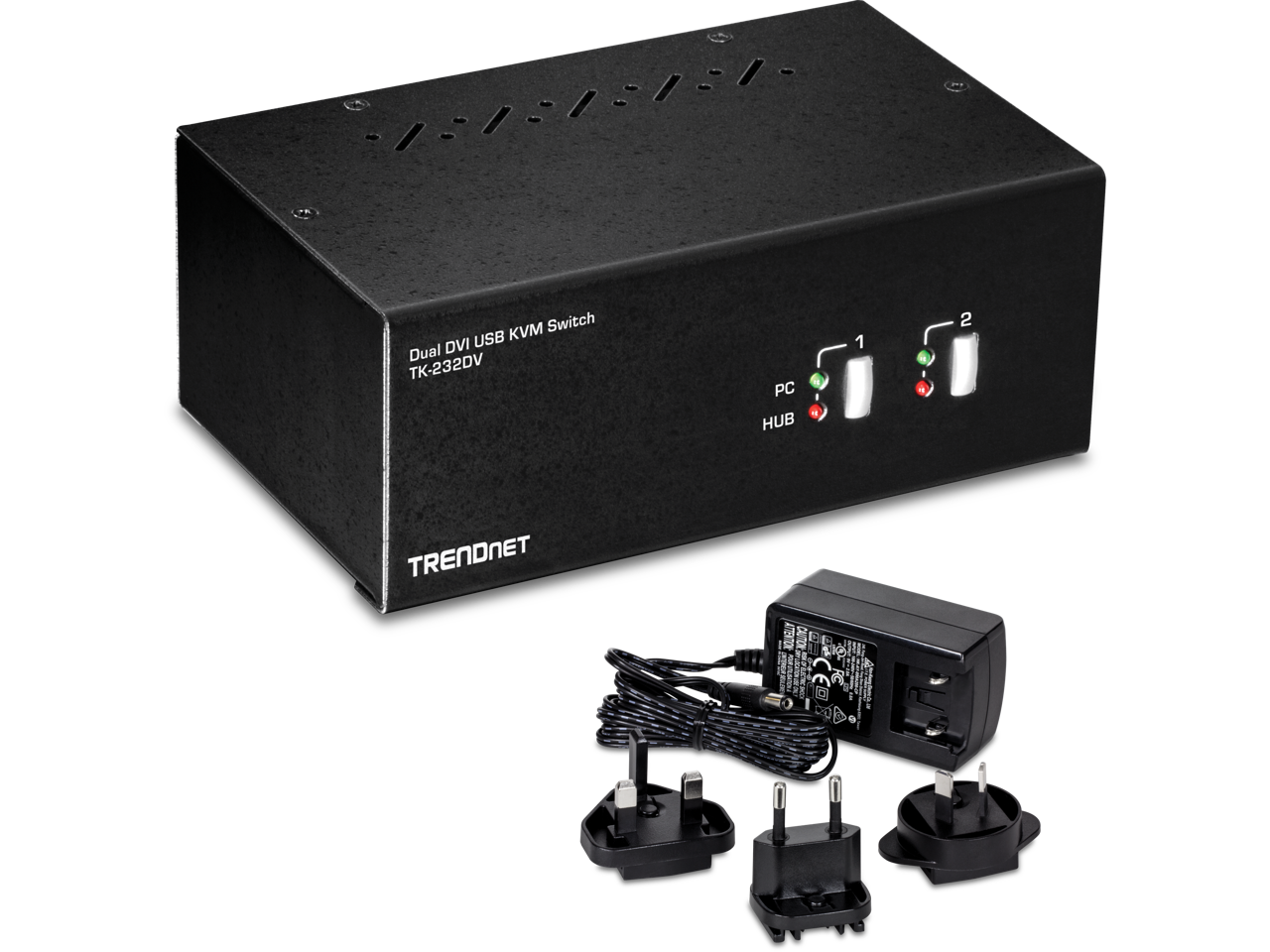 TRENDnet 2-Port Dual Monitor DVI KVM Switch TK232DV