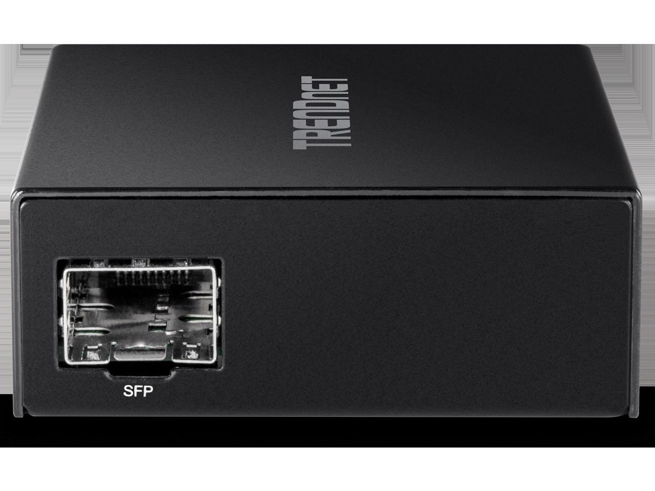TRENDnet 1000BASE-T to SFP Fiber Media Converter, Gigabit Ethernet to SFP Media Converter, 4Gbps Switching Capacity, TFC-GSFP