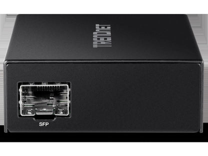 TRENDnet 1000BASE-T to SFP Fiber Media Converter, Gigabit Ethernet to SFP Media Converter, 4Gbps Switching Capacity, TFC-GSFP