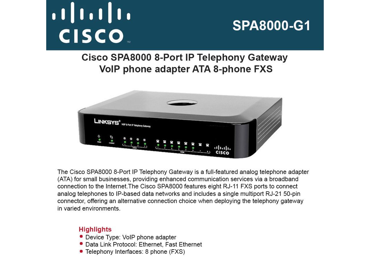 Cisco SPA8000 8-Port Telephony Gateway
