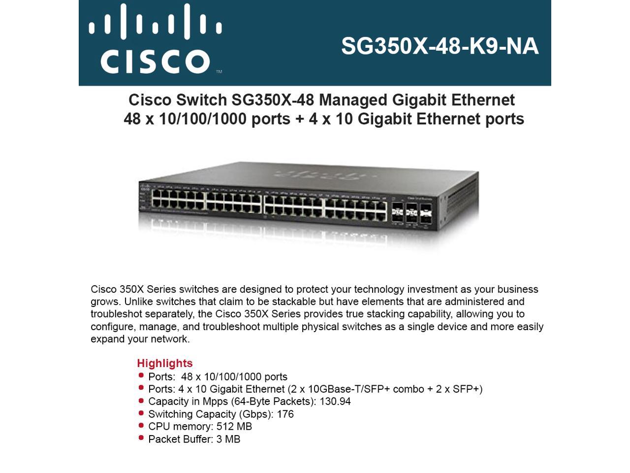 Cisco Sg350x-48 Layer 3 Switch