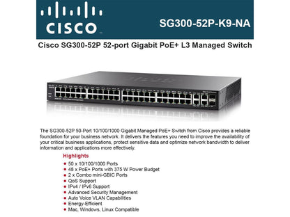 Cisco SG300-52P Layer 3 Switch