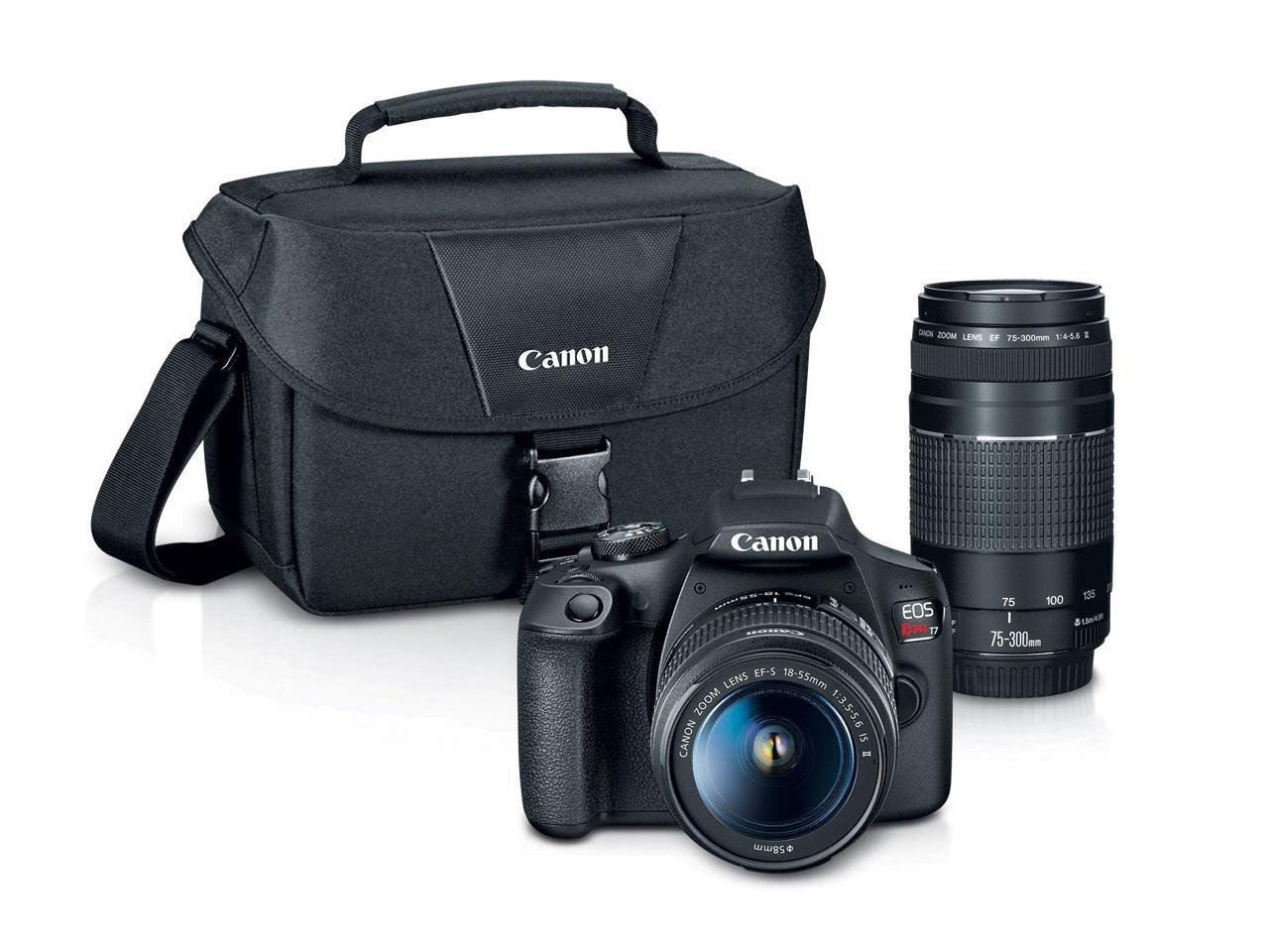 Canon EOS Rebel T7 DSLR Camera with EF18-55mm + EF 75-300mm Double Zoom Kit