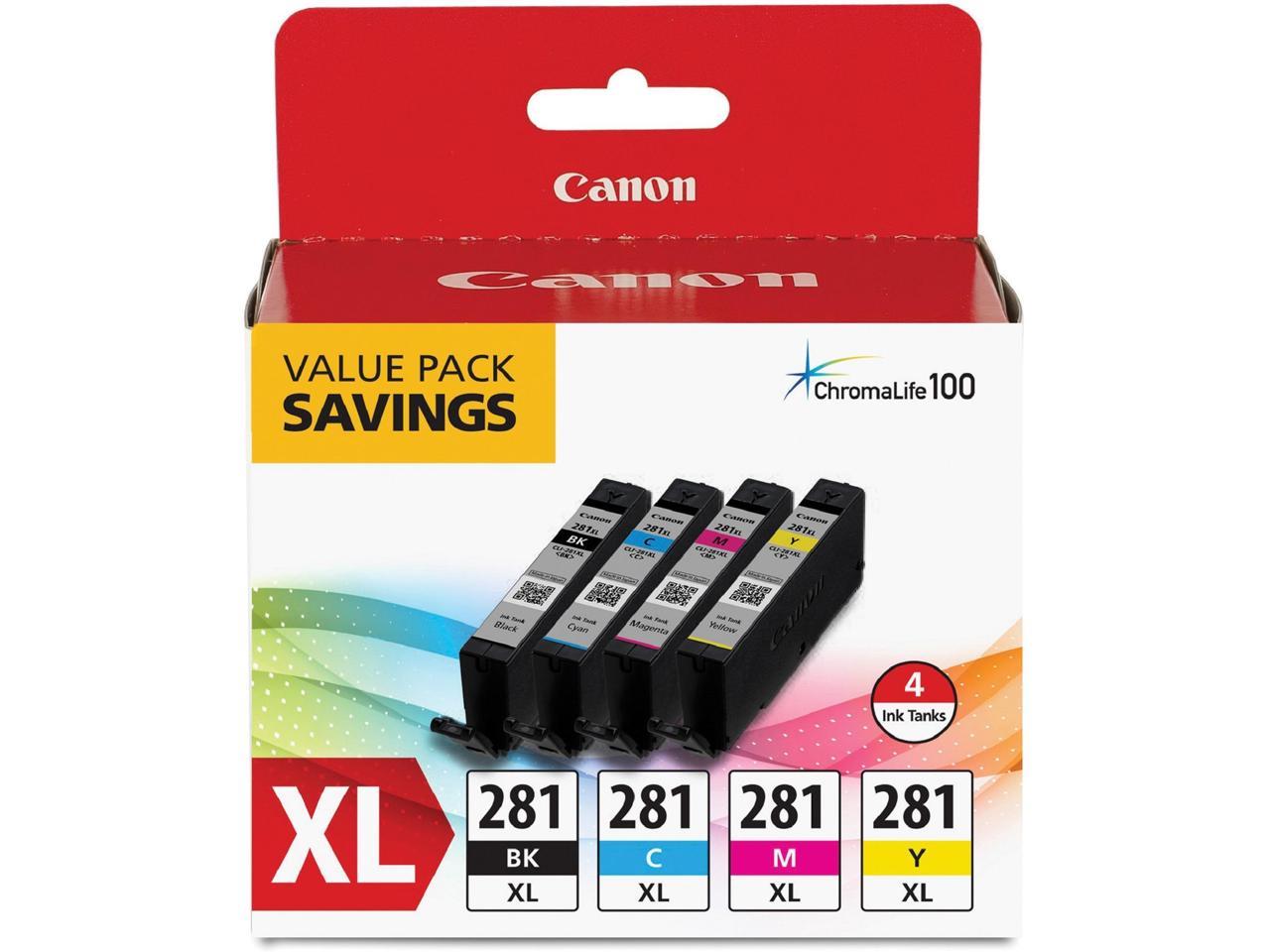Canon CLI-281 XL High Yield Ink Cartridge - Combo Pack - Black/Cyan/Magenta/Yellow