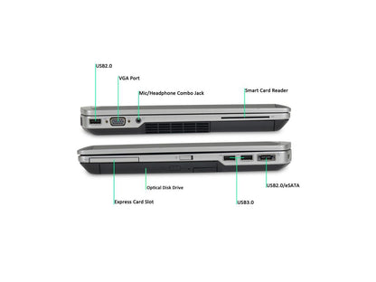 GRADE A Dell Latitude E6430 i5 3340M -14â€? - 8GB RAM 128GB SSD – Windows 10 Professional 64bit
