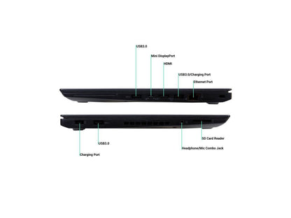 Lenovo Grade A Laptop T460S Intel Core i5 6th Gen 6300U (2.40 GHz) 8 GB Memory 256 GB SSD 14.0" Windows 10 Pro 64-Bit