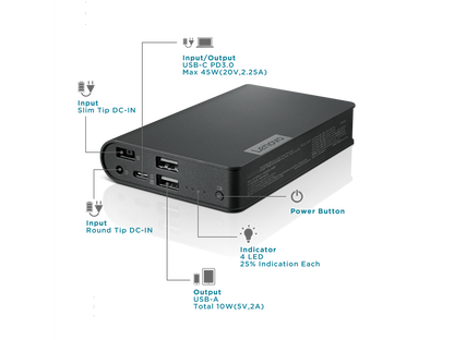 Lenovo USB-C Laptop Power Bank 14000 mAh