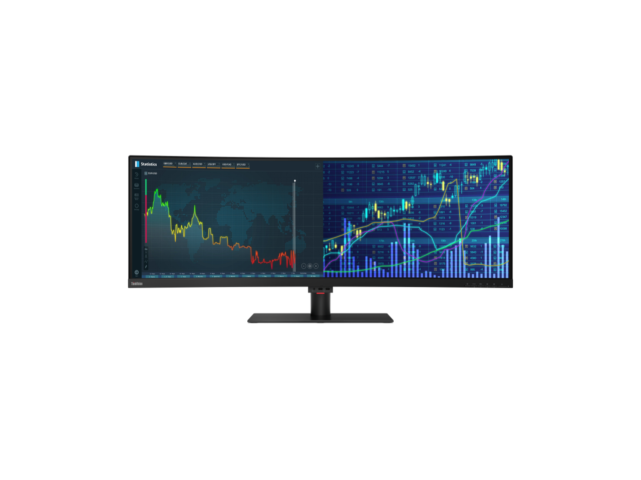 Lenovo ThinkVision P44w-10 43.4" WQUXGA WLED LCD Monitor - 32:10 - Raven Black - 61D5RAR1US