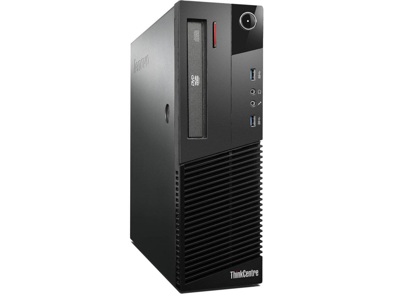 Lenovo Desktop Computer ThinkCentre M83 Small Form Factor SFF Intel Core i5 4th Gen 4570 3.20 GHz 8 GB 128 GB SSD DVD Windows 10 Pro 64-bit