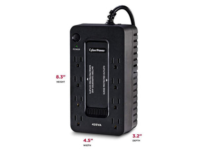 CyberPower ST425 Standby UPS System, 425 VA / 260 Watts, 8 Outlets, Compact