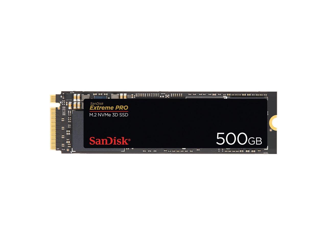 SanDisk Extreme PRO M.2 PCIe NVMe 3D 500GB Internal Solid State Drive (SDSSDXPM2-500G-G25)