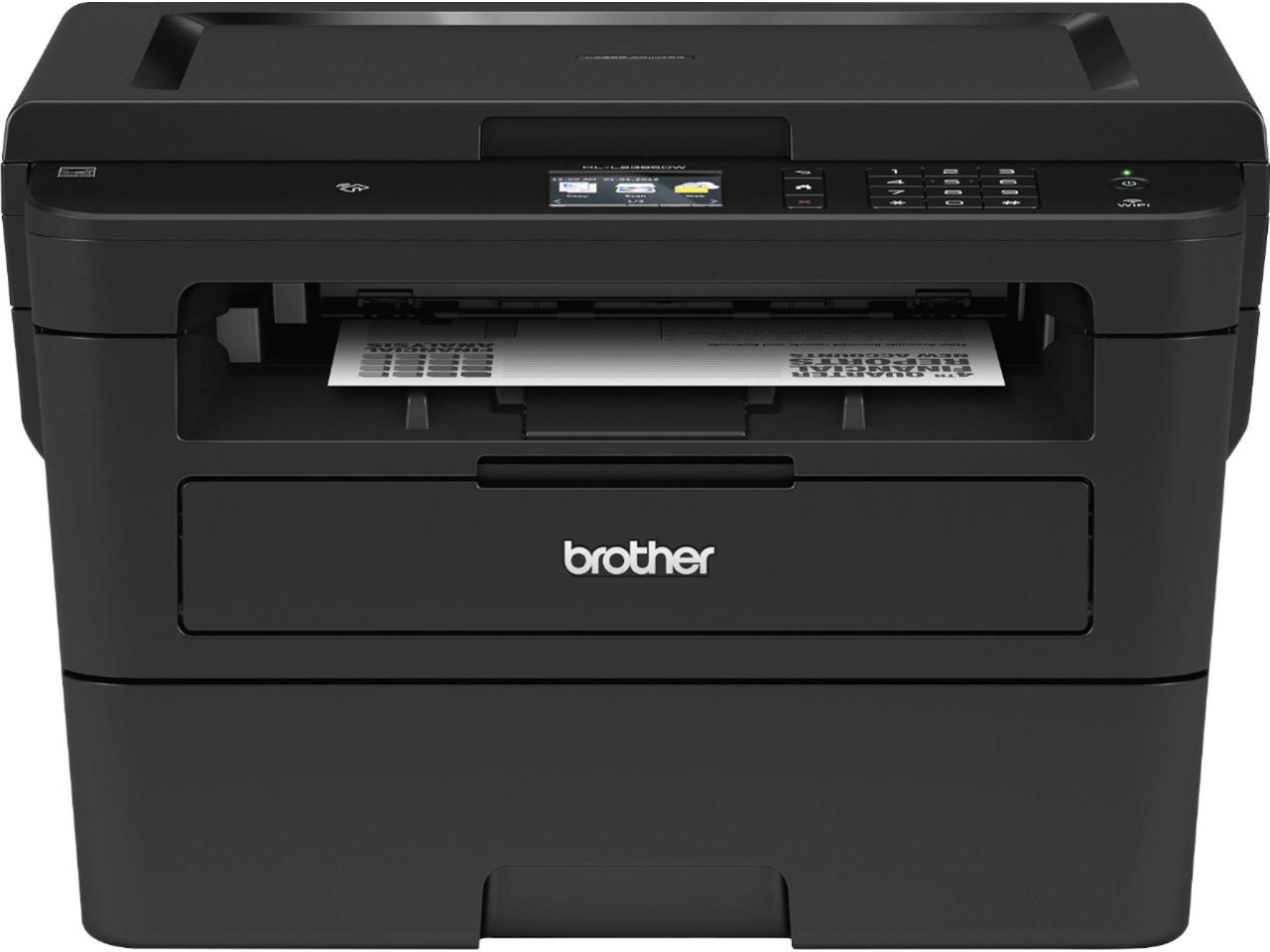 Brother Compact Monochrome Laser Printer, HLL2395DW HL-L2395DW, Flatbed Copy & Scan, Wireless Printing, NFC, Cloud-Based Printing & Scanning + ZoomSpeed Ethernet Cable Bundle