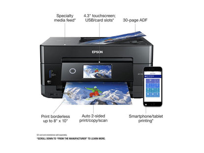 Epson XP-7100 Expression Premium Wireless Color Photo Printer Black