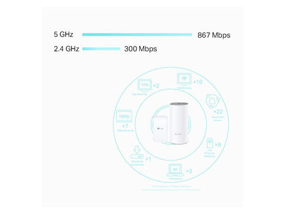 TP-Link Deco E3 Wireless-AC1200 Dual-Band Mesh Wi-Fi System, DECO E3 2-PACK